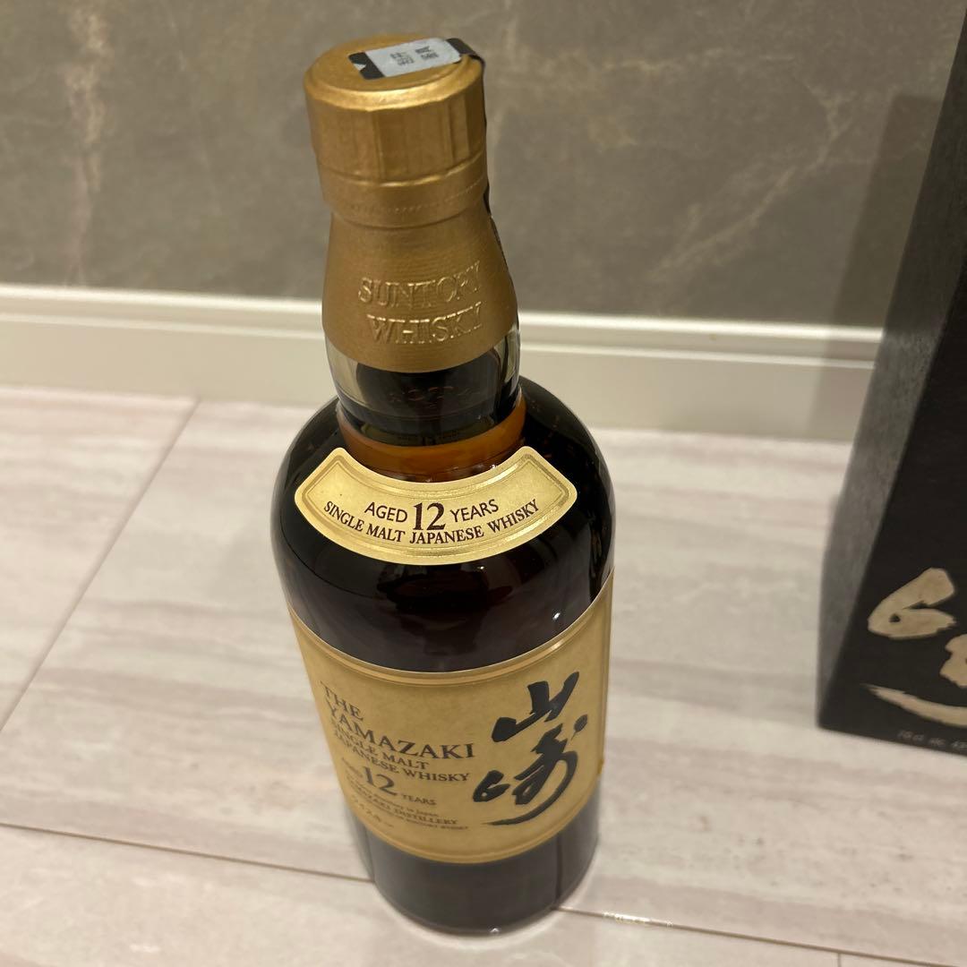 【未開封】山崎 12年 シングルモルトウイスキー 700ml 裏面中国語ラベル