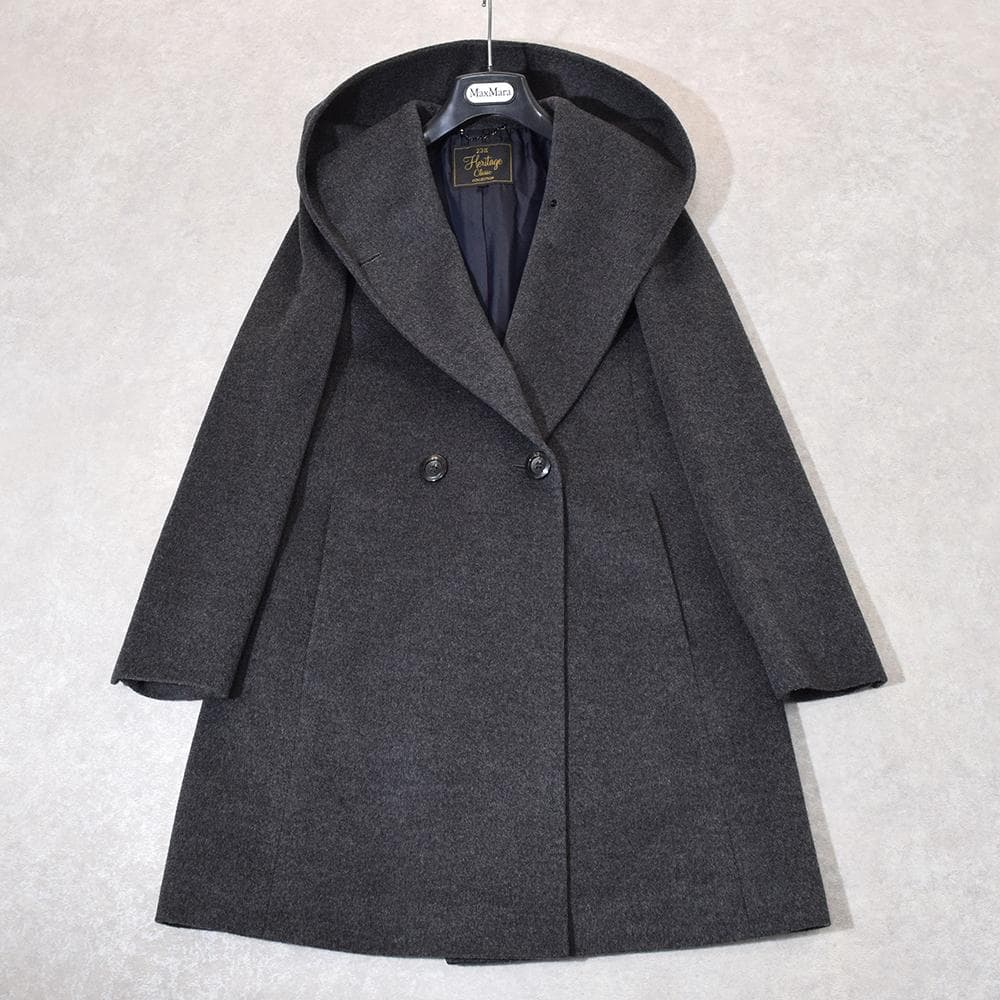 23区 × Loro Piana ロロピアーナ ウール フーデッドコート 38