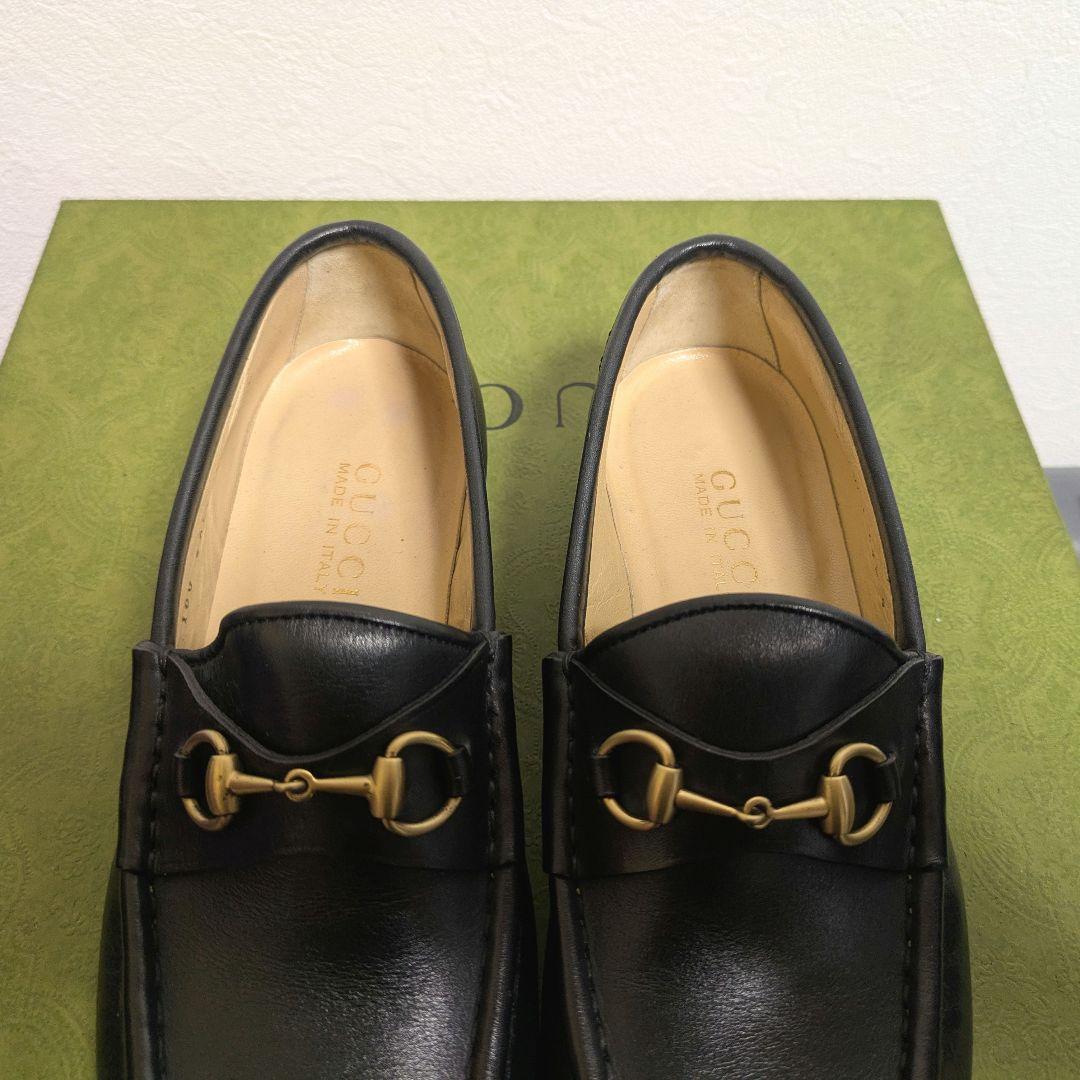 美品　GUCCI　ホースビットローファー　ヴィンテージ　黒　金　37 1/2C