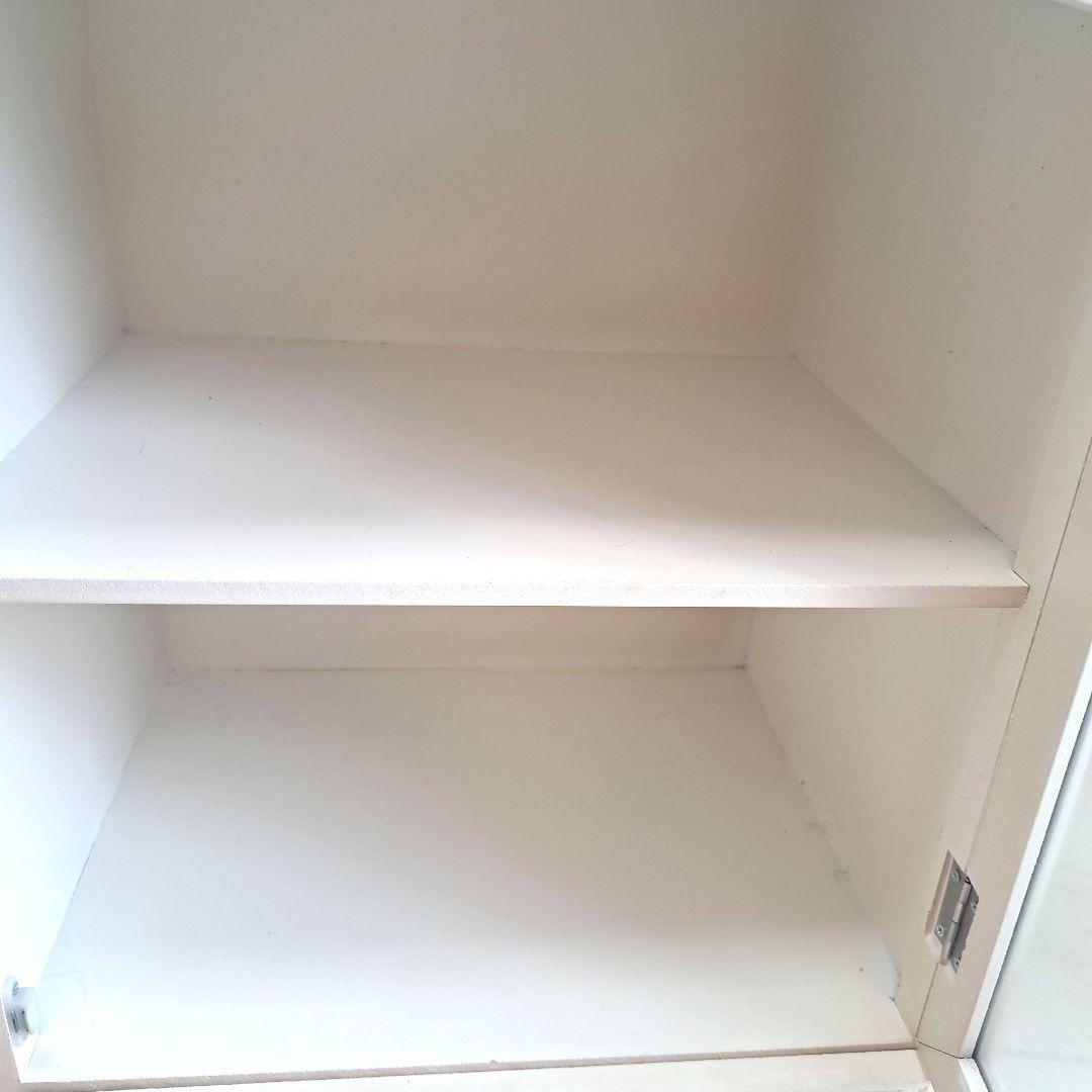 salut　サリュ　ロココ調　キャビネット　ガラス飾り棚　ホワイト　白