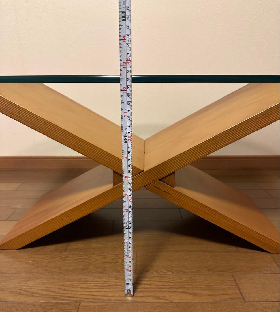 よしこ ガラスローテーブル　直接引取り限定