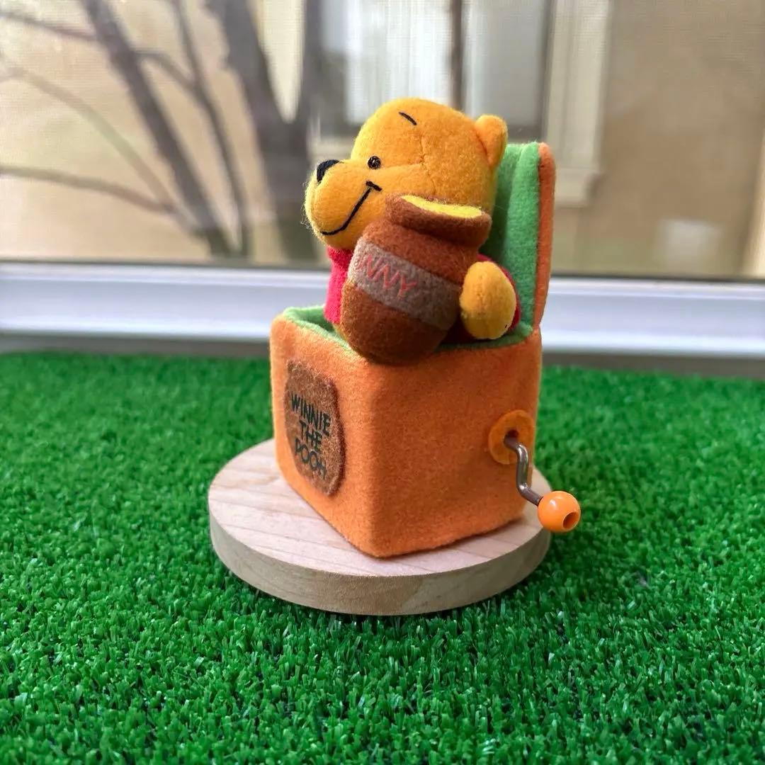 東京ディズニーランド　くまのプーさん　ぬいぐるみ　手回しオルゴール　レア商品❗️