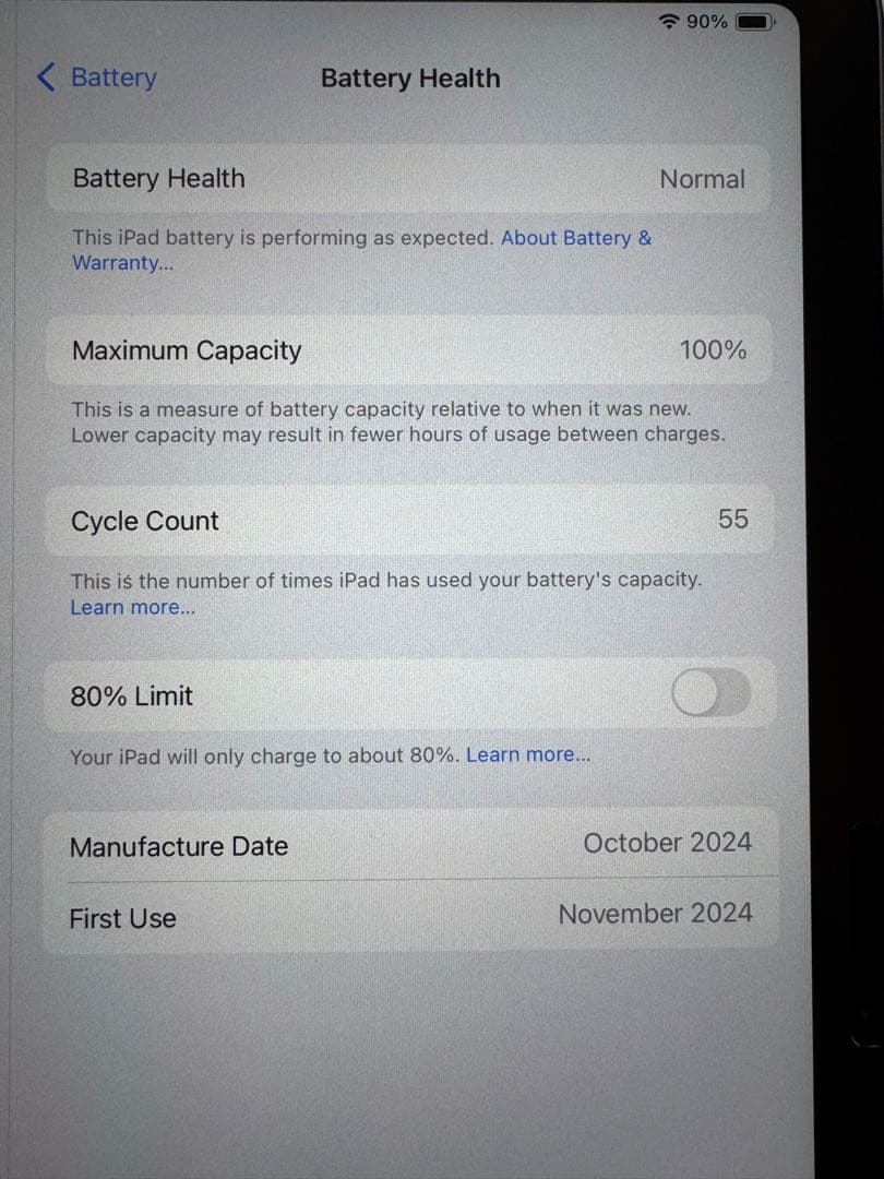 iPad Air M2 11インチ 128GB Wi-Fiモデル スペースグレー