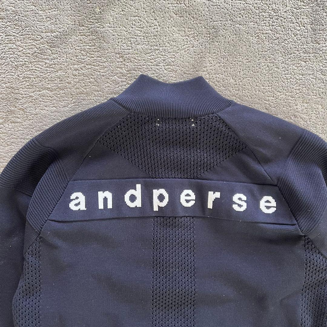 and per se アンパスィ　ニット　ジャケット　ロゴ　レディース　ゴルフ