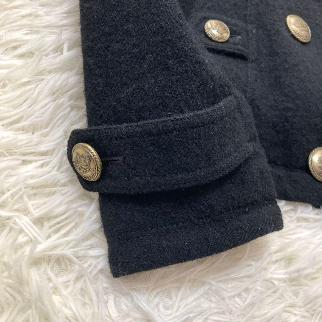 Ⓜ️ 　バーバリーブルーレーベル　金ボタン　ピーコート　ナポレオン　ウール