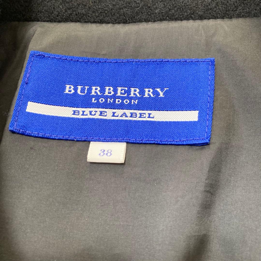 Ⓜ️ 　バーバリーブルーレーベル　金ボタン　ピーコート　ナポレオン　ウール