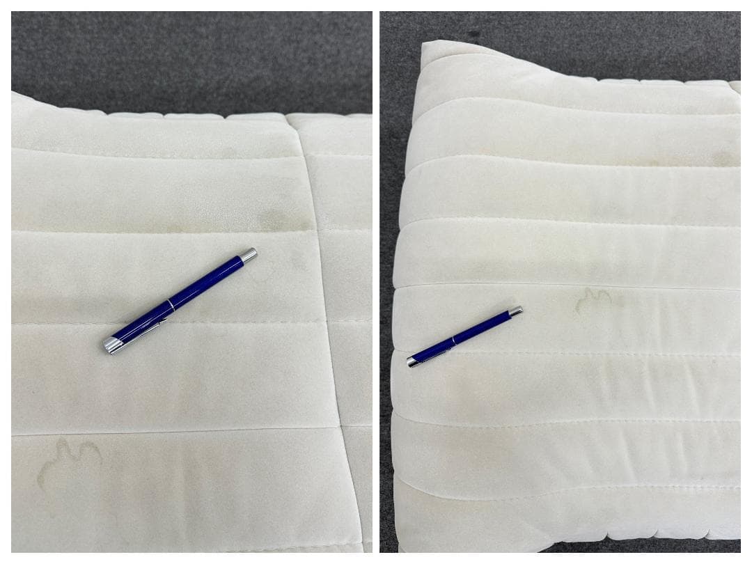 ■リーン・ロゼ■ロゼサンドラ　パフ　オットマン　オフホワイト系　クッションソファ