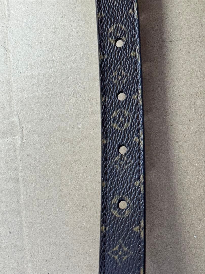中古美品 LOUIS VUITTON ブラウン ベルト 80/32 箱付