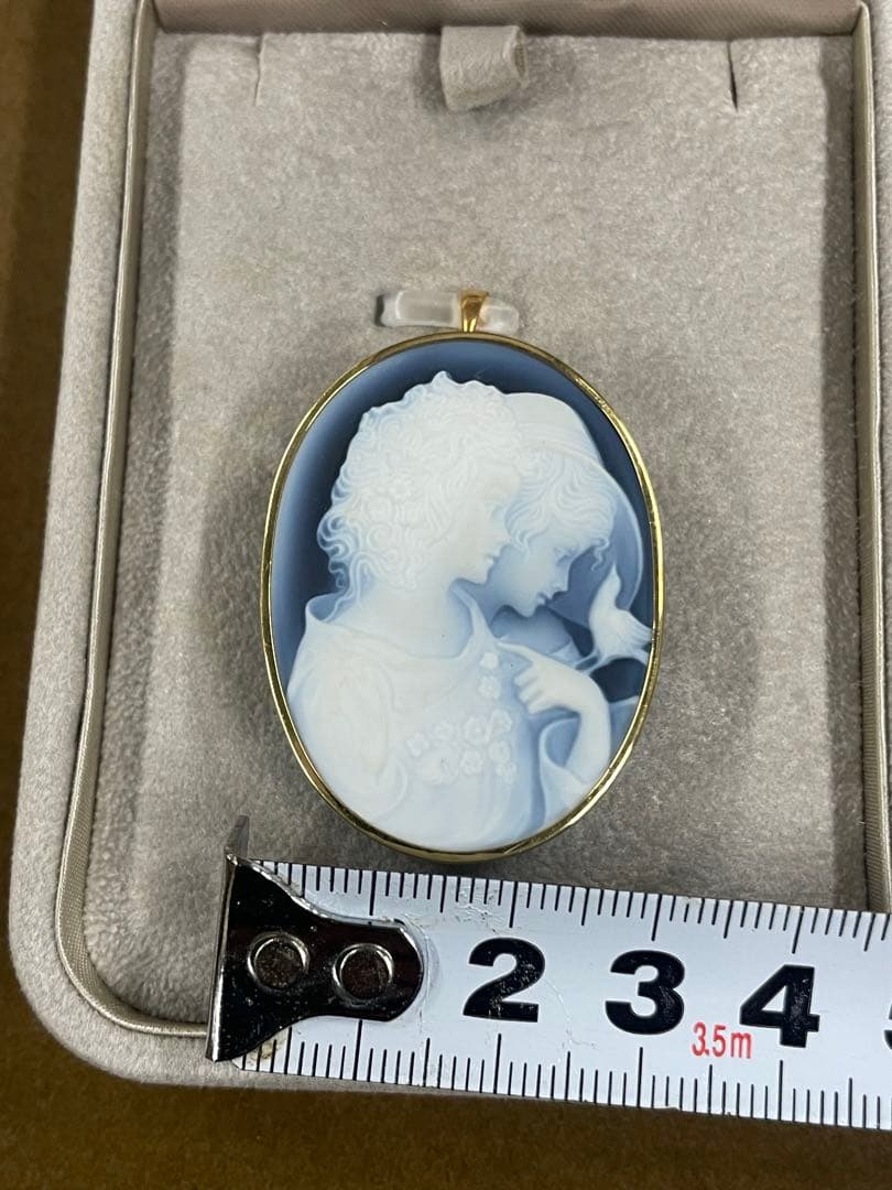 K18 メノオカメオ　 ペンダントトップ