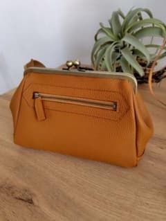 か*☆様 牛革がま口ボディーバッグ　ハンドメイド高級牛革仕様