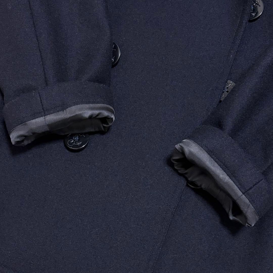 美品 ブルックスブラザーズ ピーコート ネイビー　ウール メンズ ダブル S