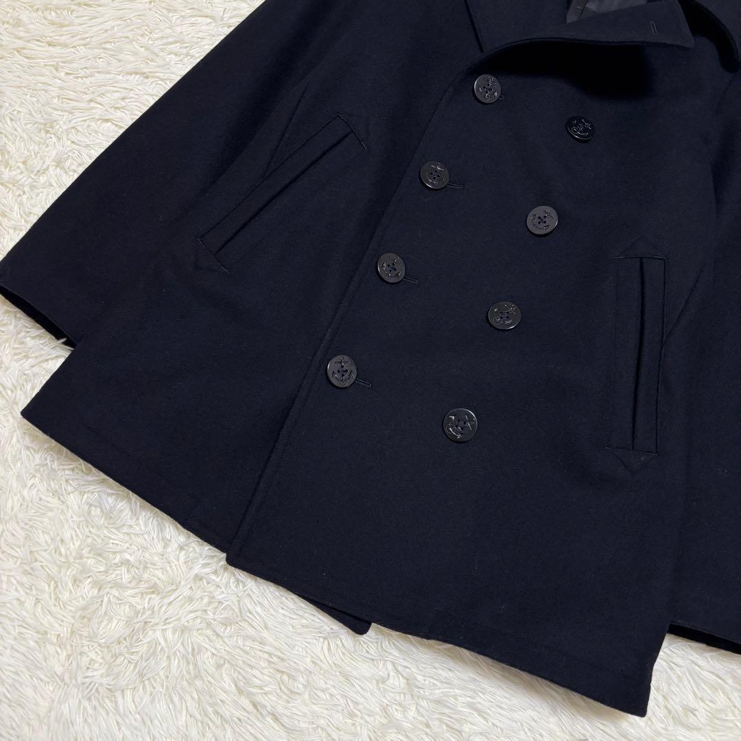 美品 ブルックスブラザーズ ピーコート ネイビー　ウール メンズ ダブル S