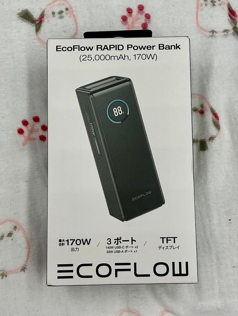 EcoFlow RAPID Power Bank 25000mAh 170W 黒