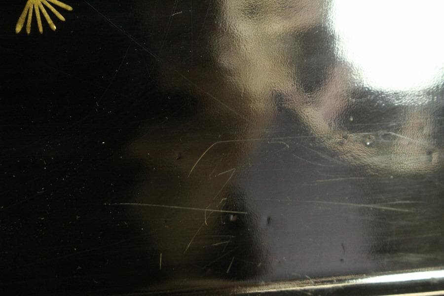 扇蒔絵 四方 廣蓋 煎茶盆 香盆(ZE705)