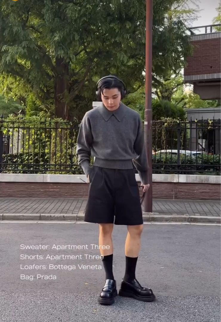 Apartment three ニットポロ