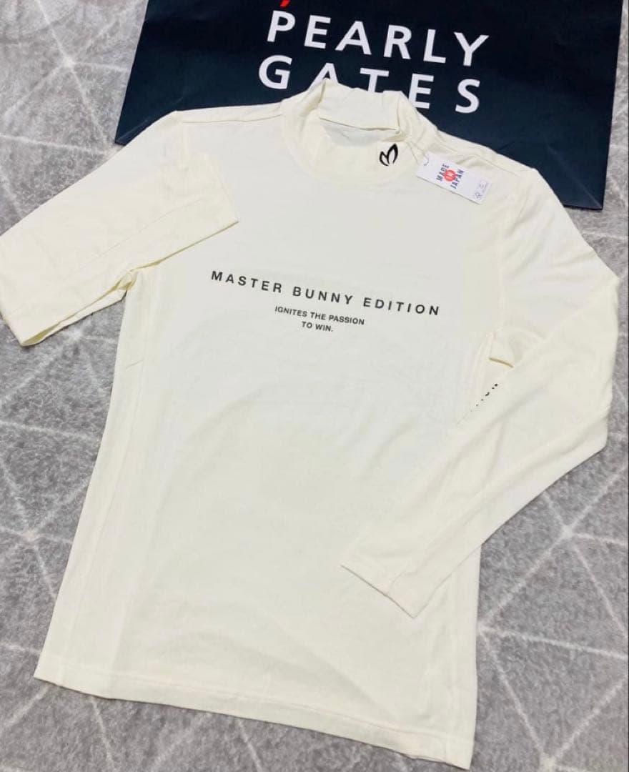 新品 パーリーゲイツ マスターバニー デュアルウォームベア天カットソー6LL白
