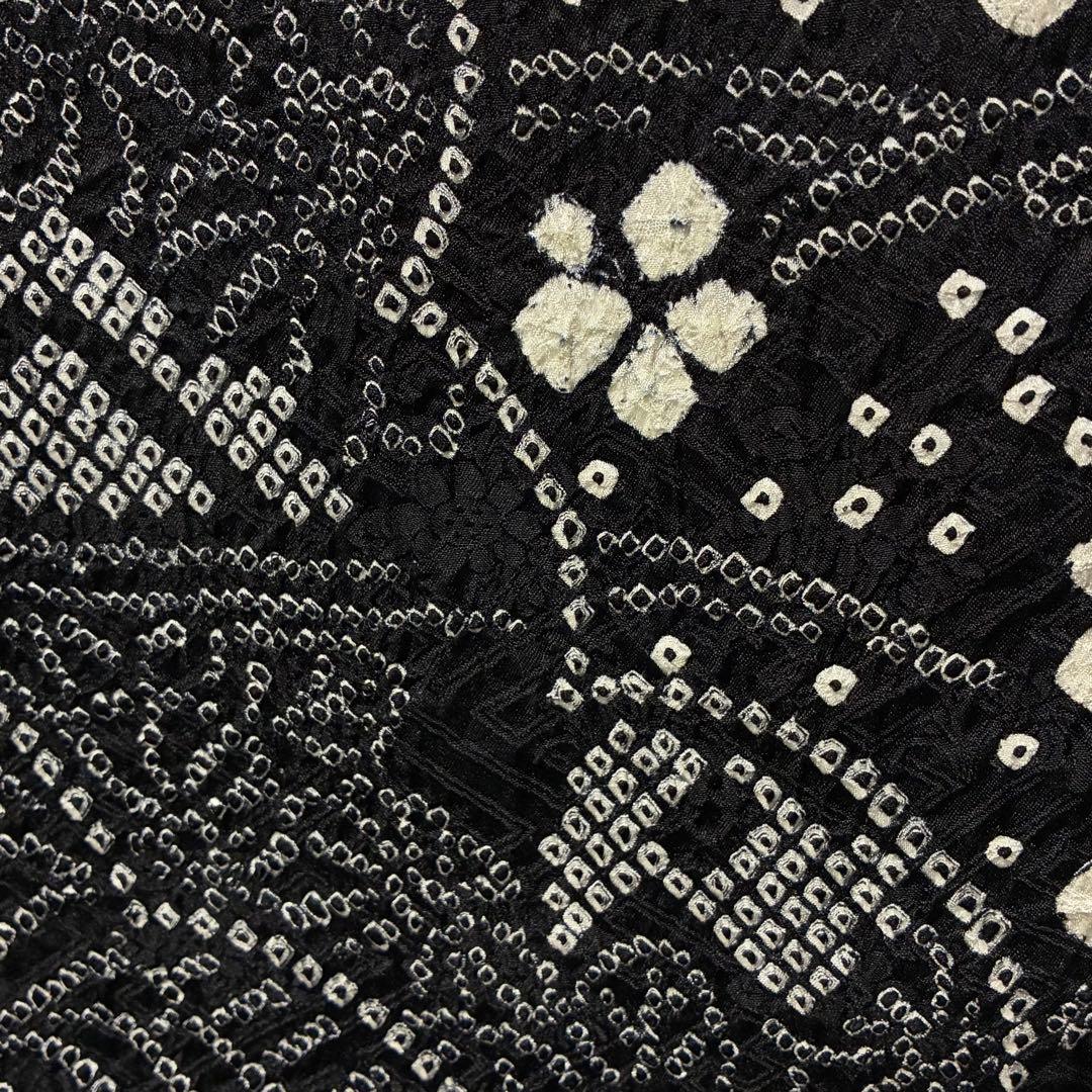 D167 訪問着　藤娘きぬたや　総絞り　花模様　正絹　着物袷　極美品