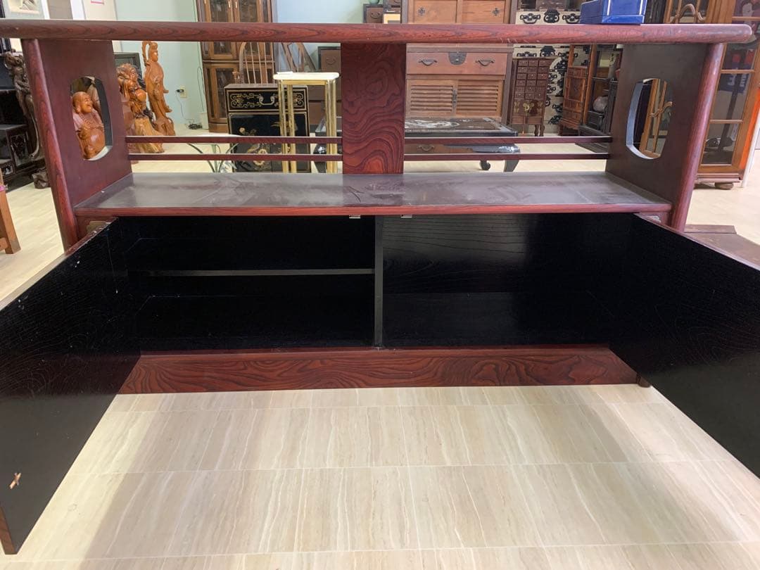 木製伝統的日本棚、3引き出し付き