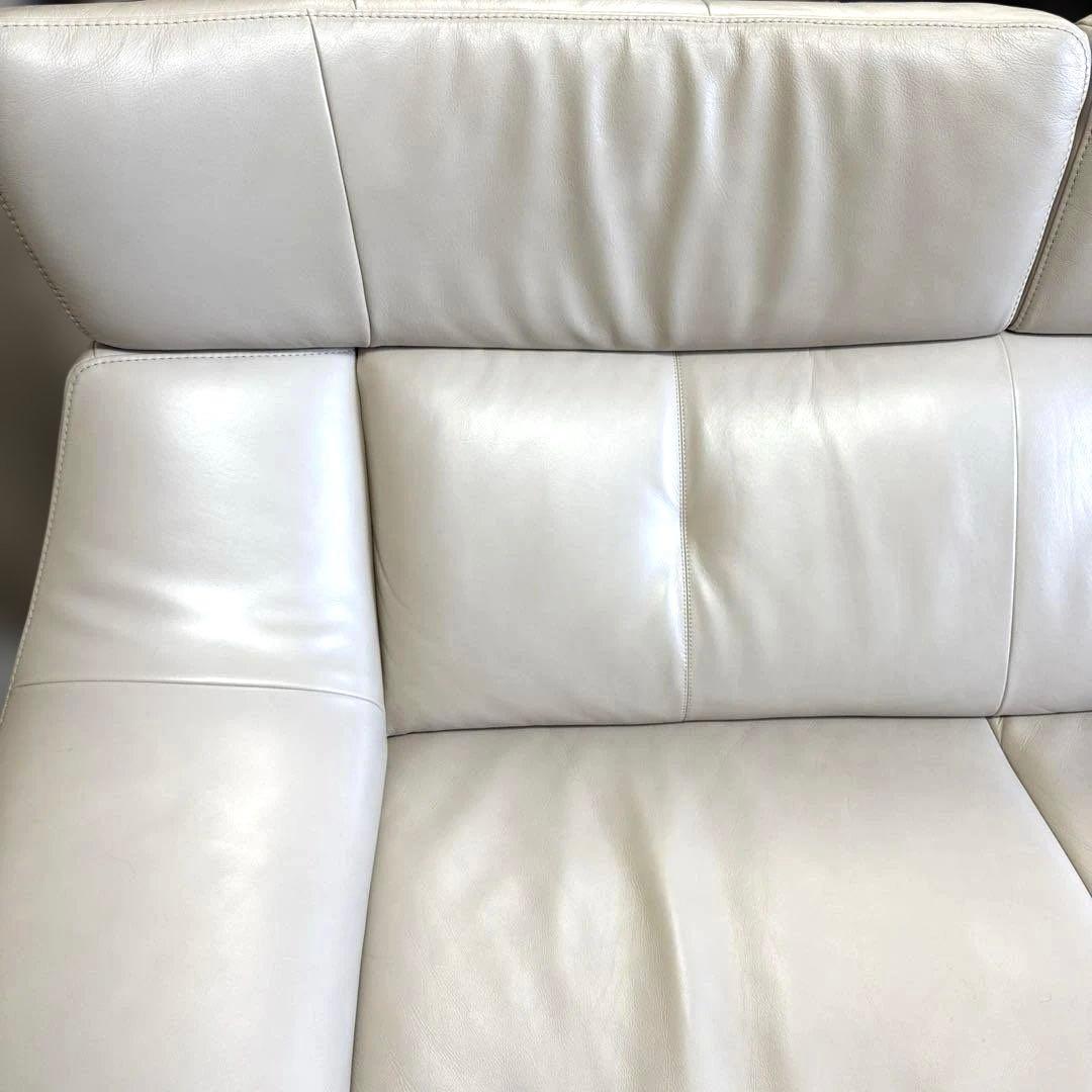 【美品】定価65万円 カリモク 本革ソファ ZU46 2点セット 高級家具