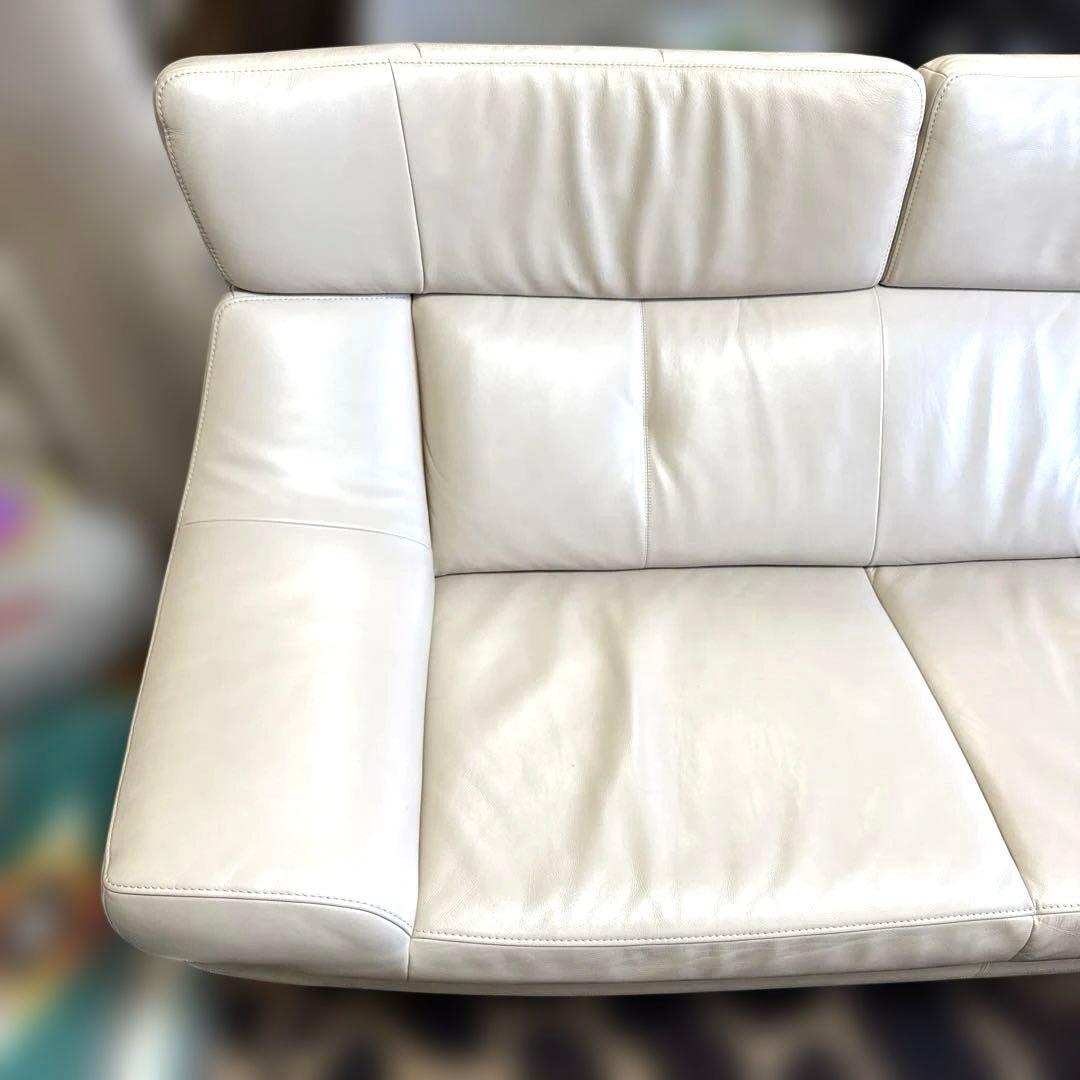 【美品】定価65万円 カリモク 本革ソファ ZU46 2点セット 高級家具