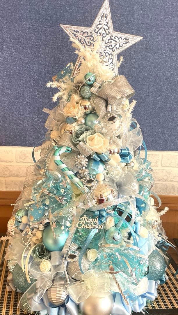 青と白のクリスマスツリー❣️Ｓtitch_luv❣️