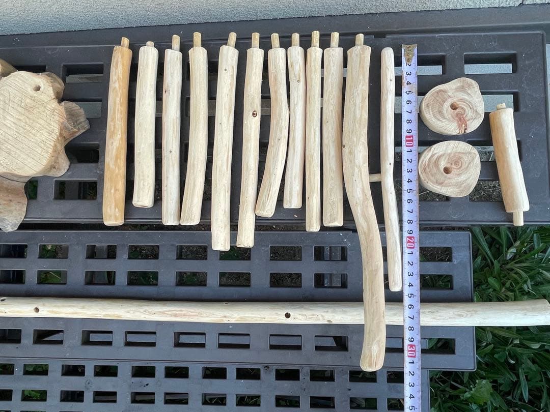 国産ヒノキ　鳥用止まり木　スタンド　アスレチック　約113センチ