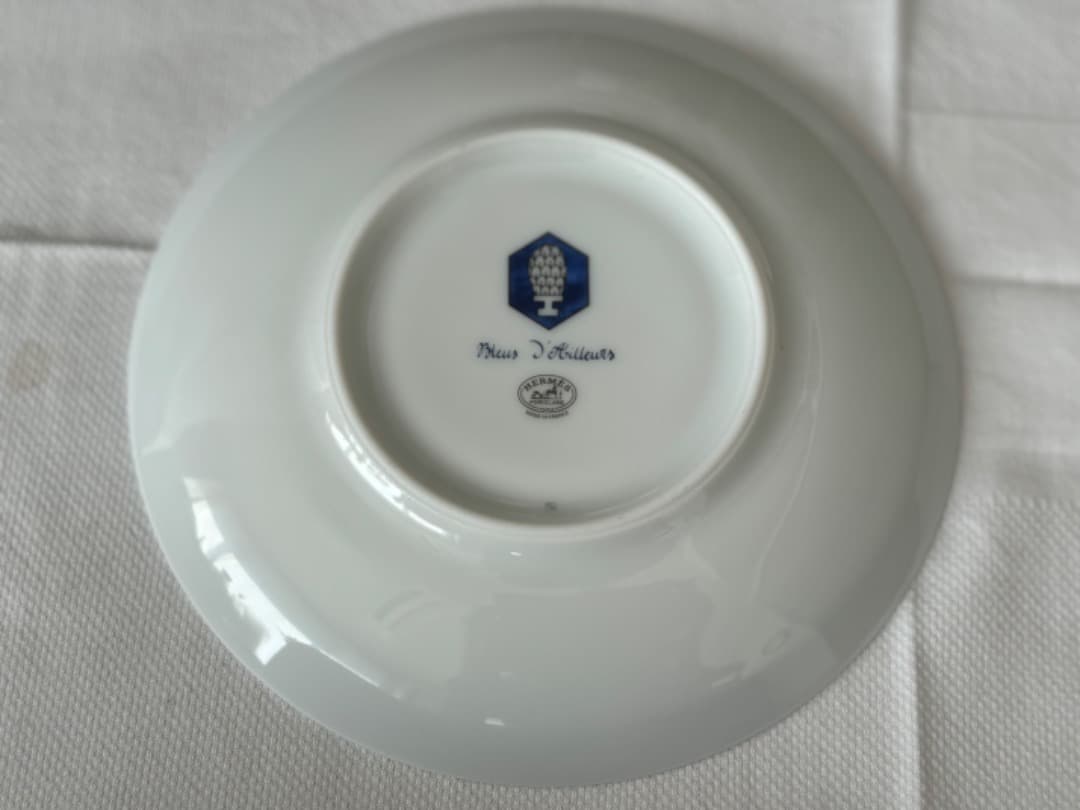 HERMES ブルーダイユール デザート皿