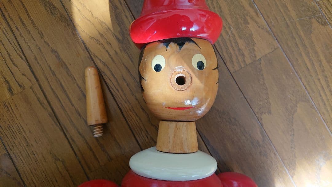 かつくん 木製ピノキオ人形 高さ約93cm 横幅約20cm