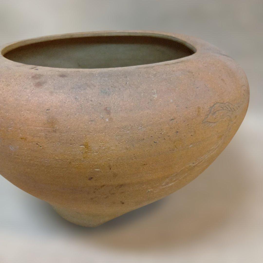 盆栽鉢 水盤 鳥のレリーフ 素焼きの鉢 陶器製オープントップボウル 1点物