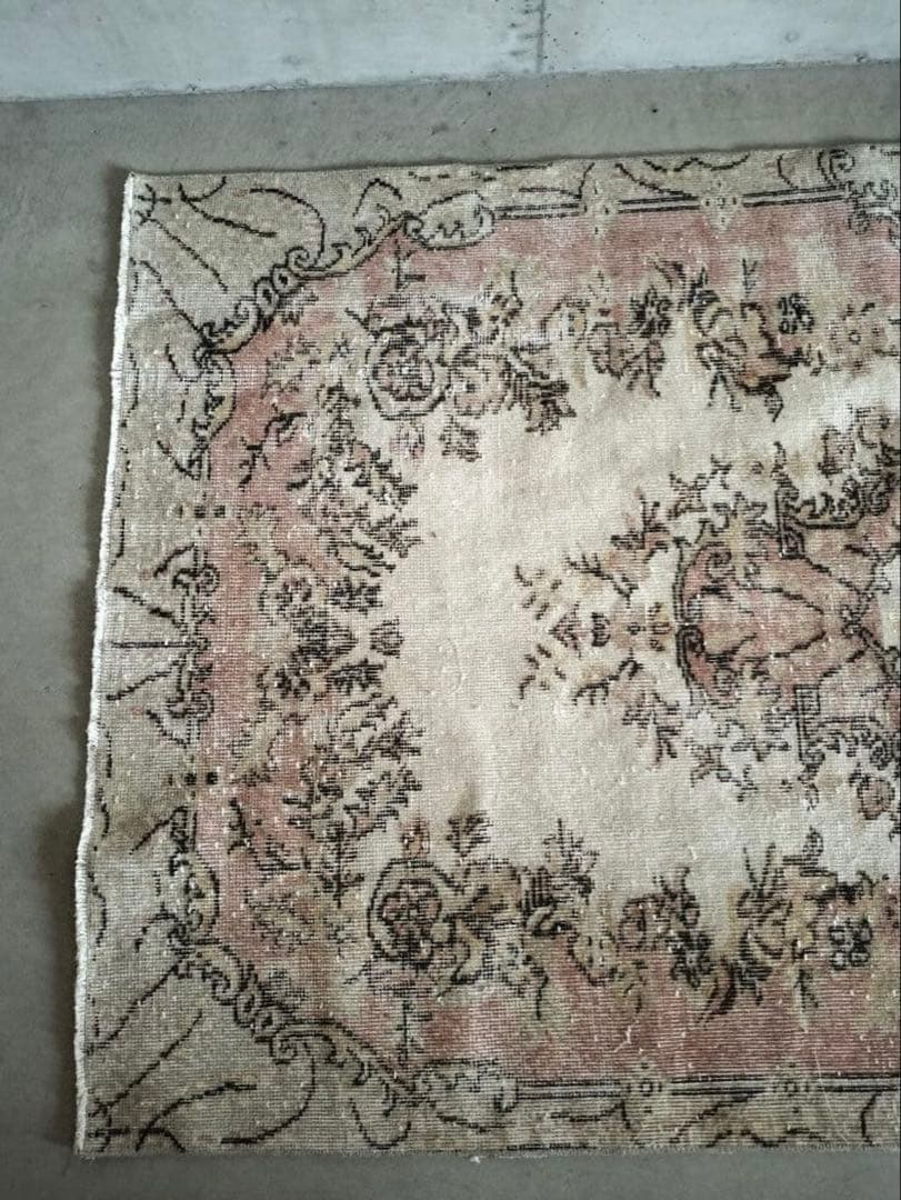 c*o様 ヴィンテージラグ　モーブピンク×ベージュ