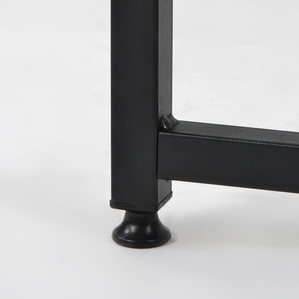 【ブラック】パソコンデスクL字120cm2段ラック付 デスク木製 ミシン台勉強机