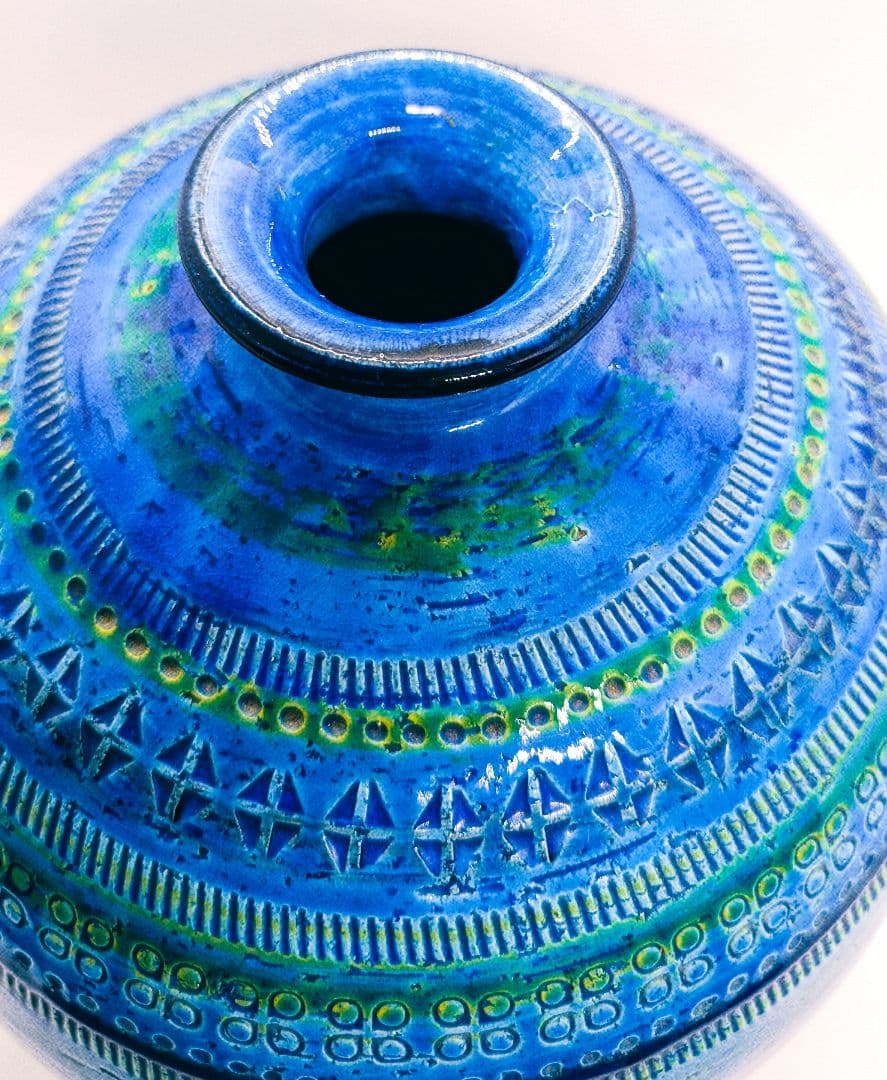 美品 稀少 特大サイズ リミニブルー FLAVIA フラビア イタリア製 花瓶