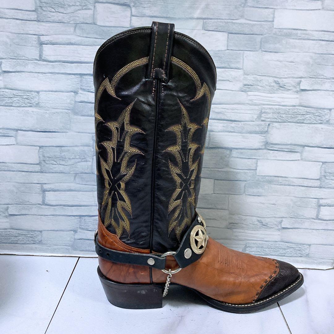 美品 トニーラマ ウエスタンブーツ 星コンチョ ブラウン 27 US9 USA