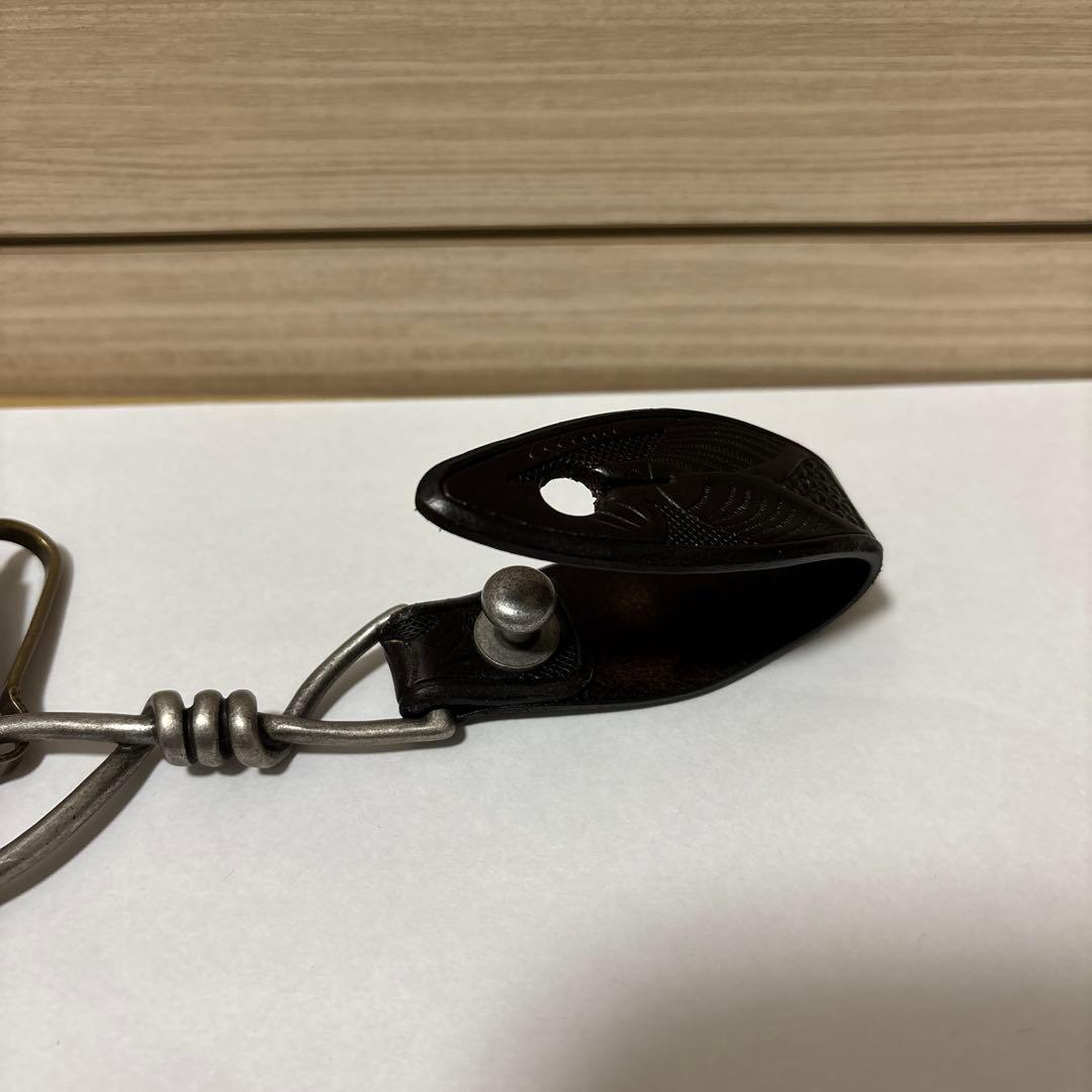 RRL レザーキーホルダー ブラック