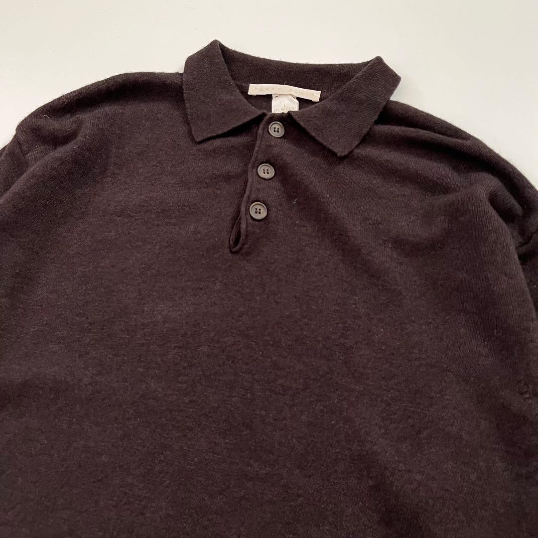 90s イタリア製 perry ellis ペリーエリス ニットポロ ウール