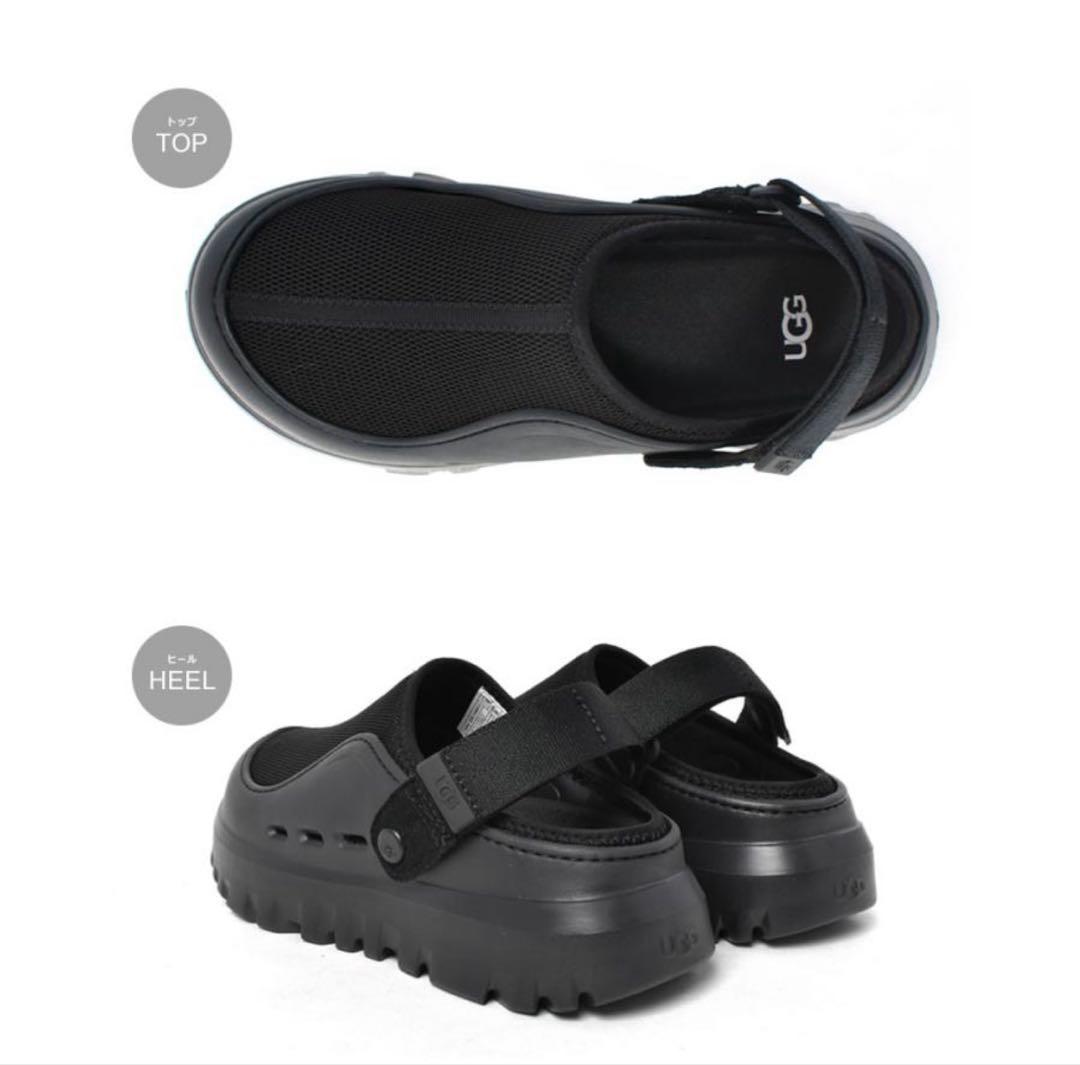 UGGブラックサンダル 24cm