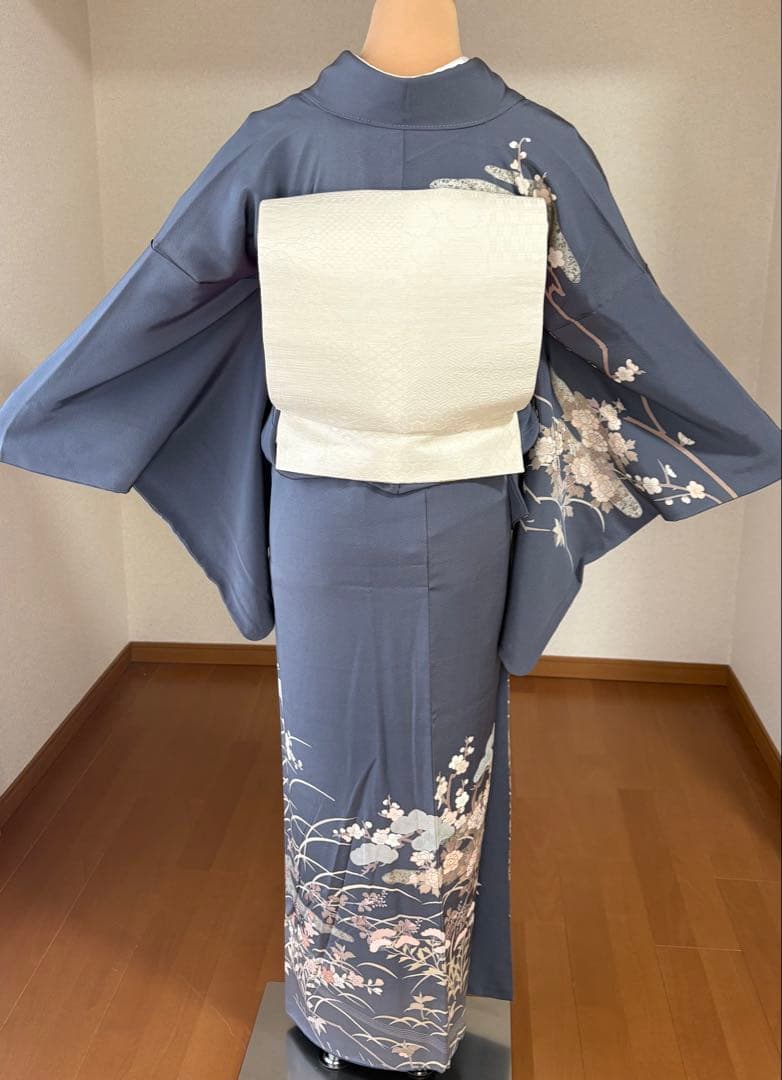 専用3000円引4点フルセット　正絹訪問着　袋帯　帯揚げ　帯締め袋帯リバーシブル