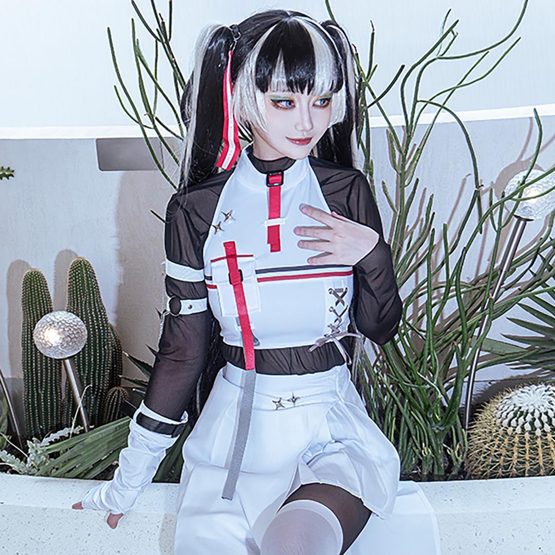 ◆ ホロライブ 儒烏風亭らでん ReGLOSS衣装 コスプレ VTuber 白