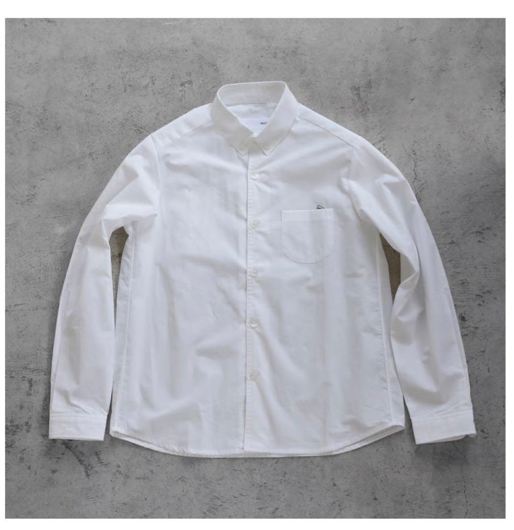 遠州織物ハウスHUIS◆オーガニックコットンシャツ 001W◆白◆サイズ１