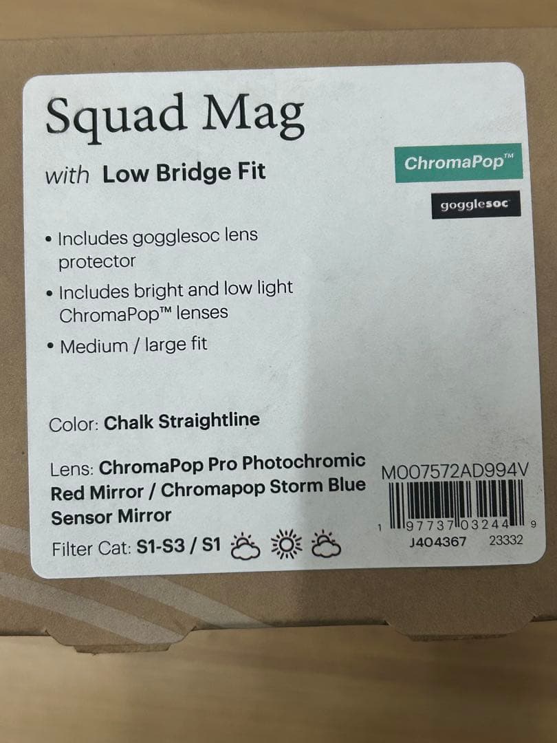 スキー・スノーボードアクセサリー SMITH SQUAD MAG Chalk Straightline