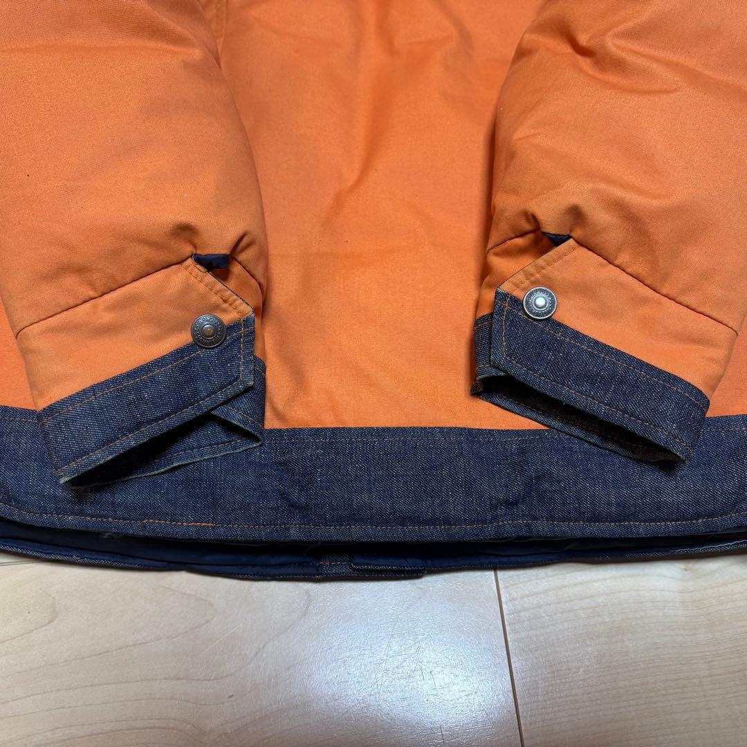 Levi's RED TAB ダウンジャケット オレンジ 濃紺デニム Mサイズ