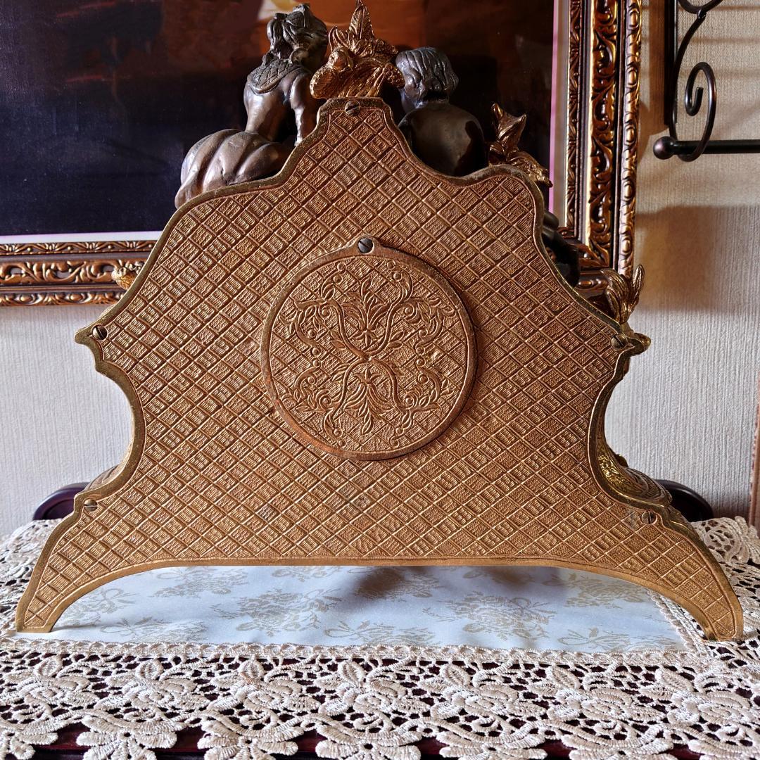 イタリア製置時計 インペリアル ブロンズ像 骨董品 アンティーク 動作確認済