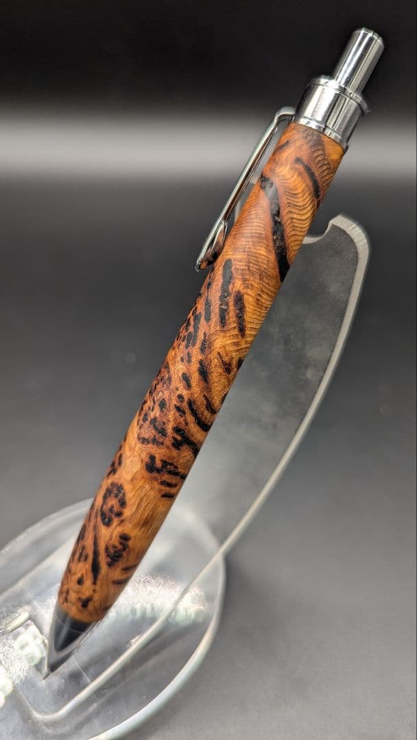 220ペン工房翌檜　極上　屋久杉　泡瘤　木軸シャーペン　木軸ボールペン