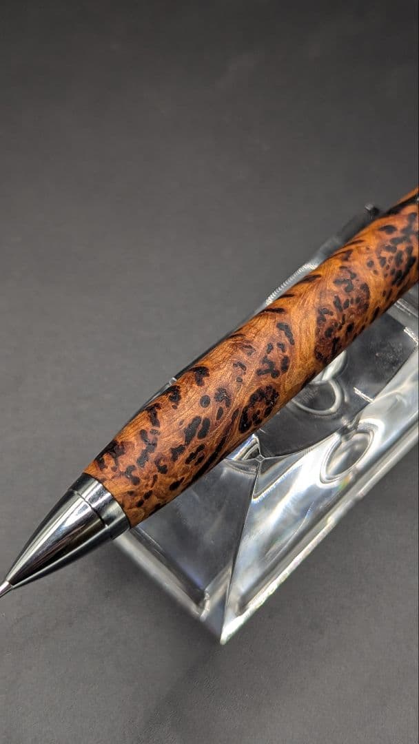 220ペン工房翌檜　極上　屋久杉　泡瘤　木軸シャーペン　木軸ボールペン