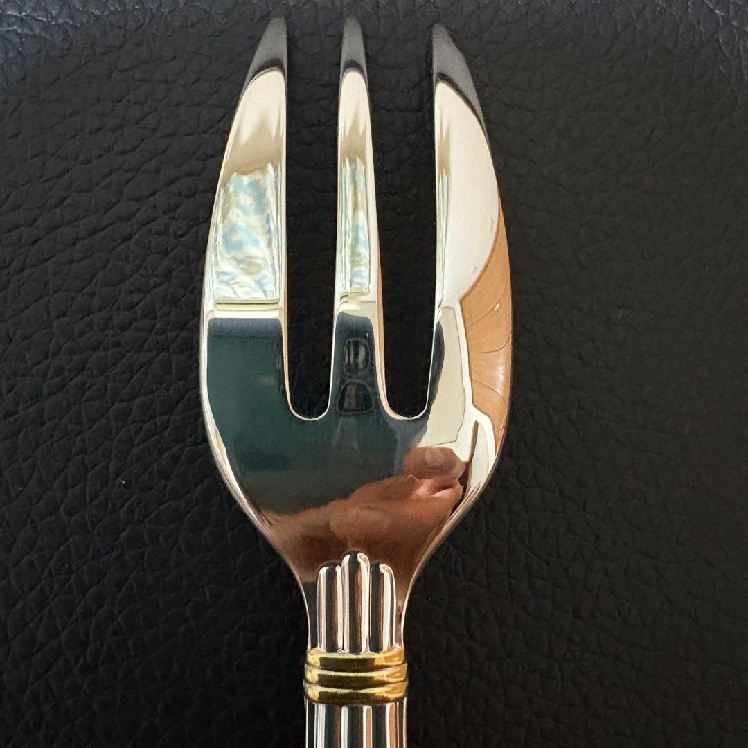 美品クリストフル　アリアゴールドリング　ケーキフォーク2本