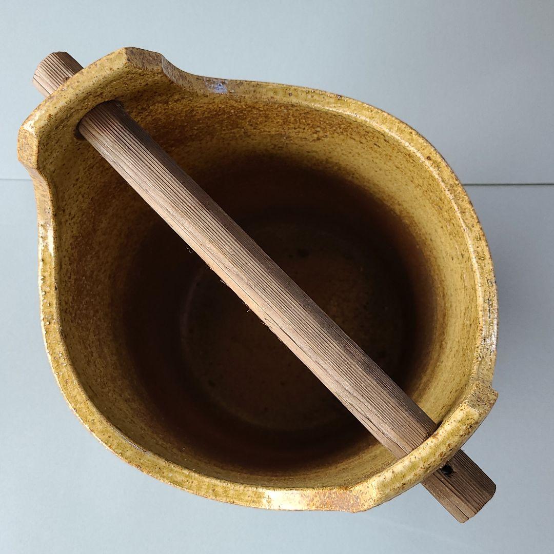 訳あり出品⤵️信楽焼 手桶 傘立て  高さ４４cm