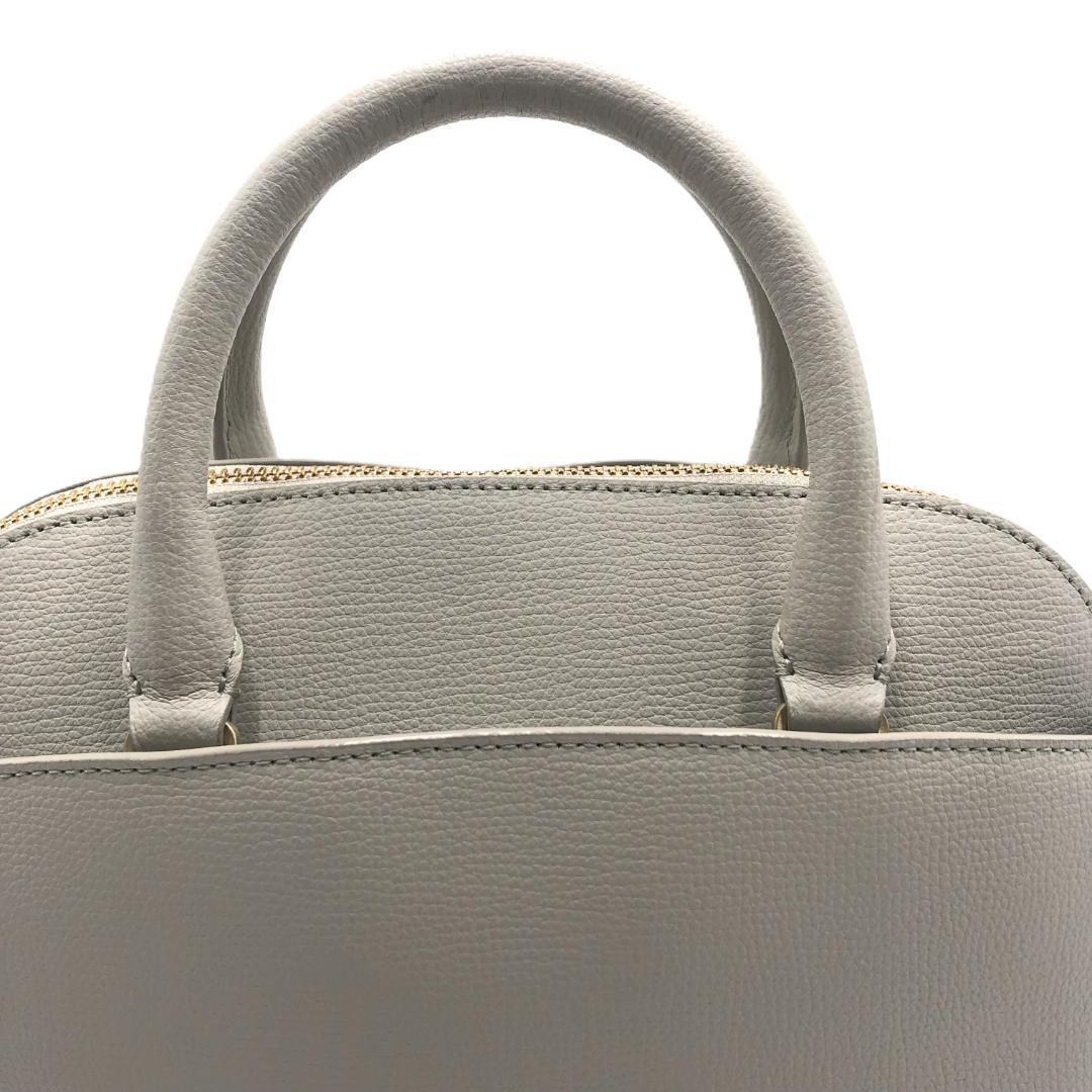 美品　agnes b. アニエスベーグレー レザー　ショルダーバッグ　2WAY