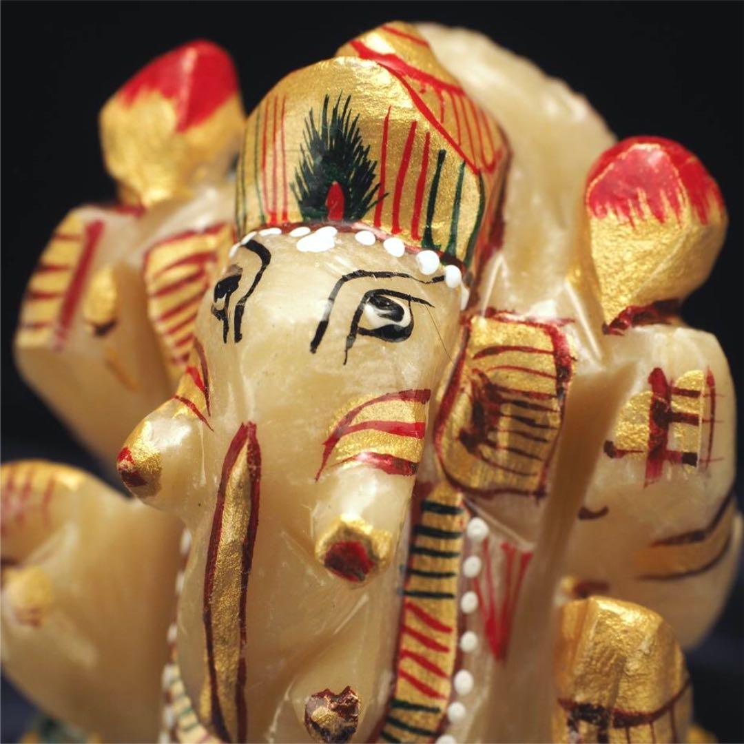 G3★特選オンリー１★夢を叶える象♡【一点物♢極上一級手彫りガネーシャ置物】❤️