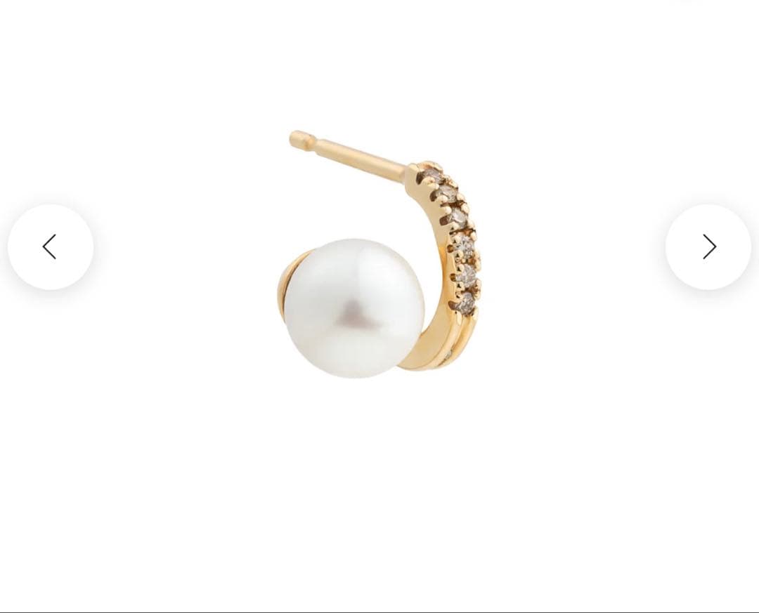 Hirotaka DROSERA ダイヤモンド アコヤパール ピアス 右耳用