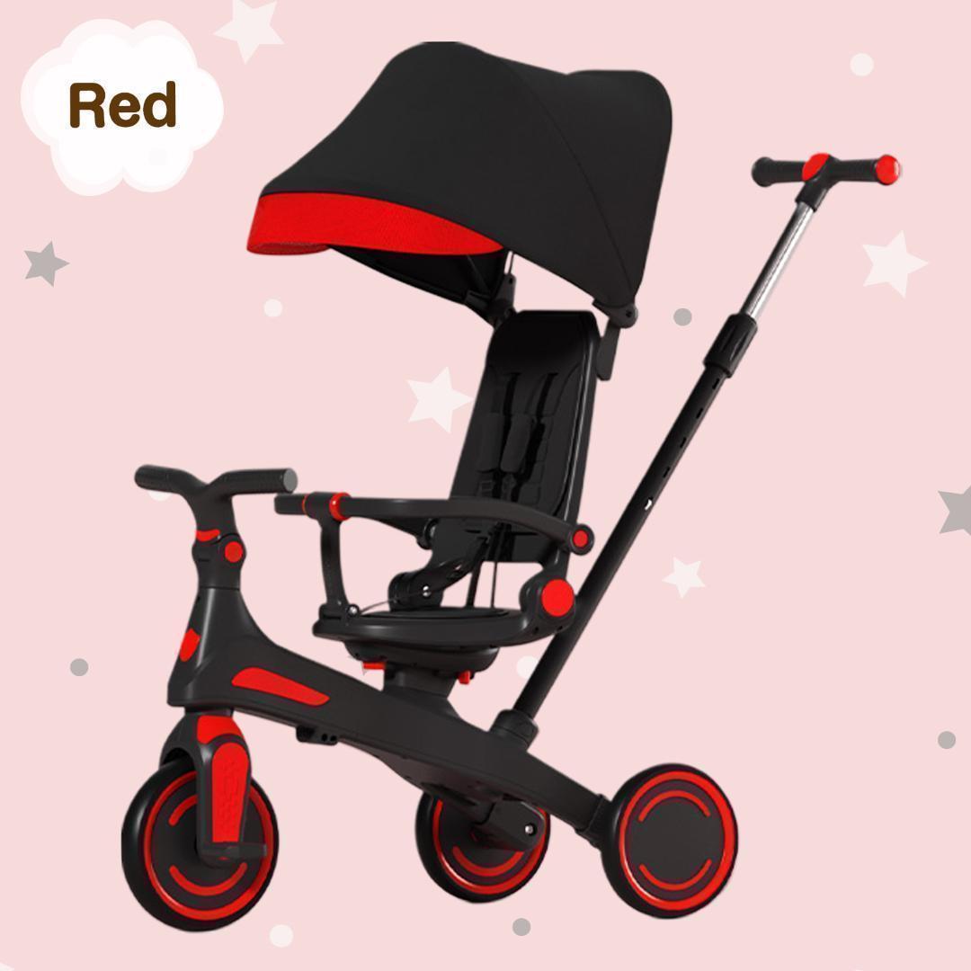 新品＊三輪車 手押し棒付き折りたたみ 7in1子供用 キッズバイク　イエロー